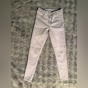 American Eagle Outfitters Light Gray Skinny Jeans